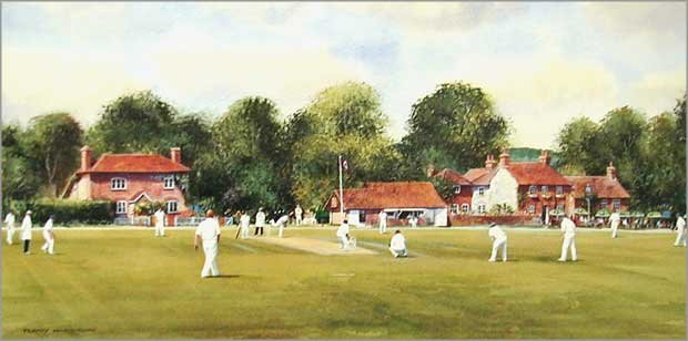 a cricket art print